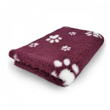 Vetbed 100 cmx 150 cm  bordó - fehér 