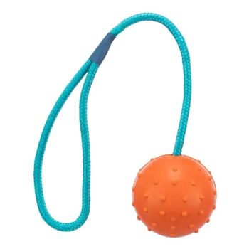   Natúr, erős  gumi labda kötéllel (6 cm labda, 30cm teljes hossz)