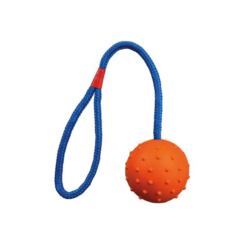 Trixie Ball on a Rope - natúr gumi játék (labda kötéllel) kutyák részére  (Ø7/30cm)
