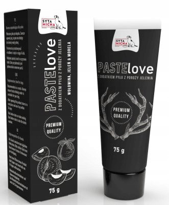 PASTE Love - marha, szarvas és  sárgabarack tubusos snack kutyáknak SYTA MICHA 75 g 