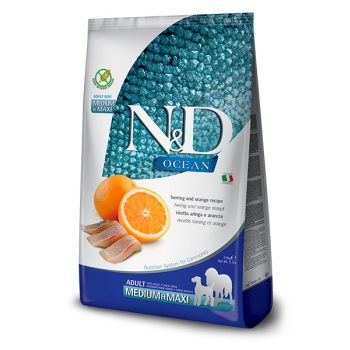 N&D Ocean hering és narancs felnőtt medium & maxi 2,5 kg