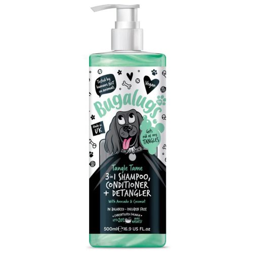 Bugalugs Tangle Tame 3in1 sampon, kondícionáló és szőrbontó avokádó és kókusz 200 ml