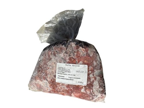 Marhahús darálva , belsőségekkel – prémium BARF hús , máj, lép és vese 1 kg