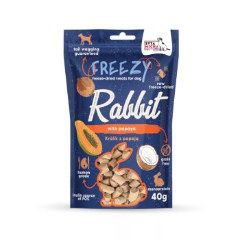   FREEZY nyúl és papaya fagyasztva szárított tréning snack 40g 