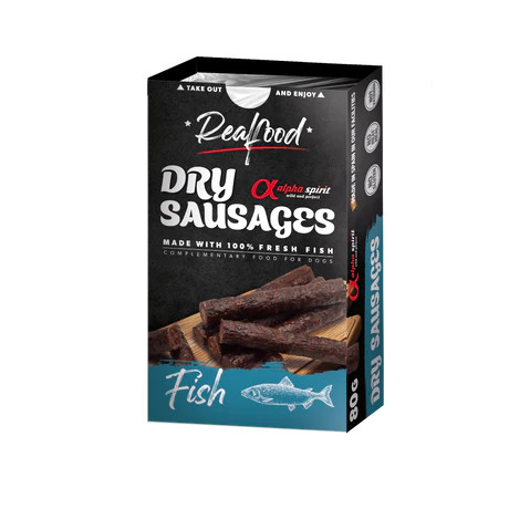 Alpha Spirit Dry MINI  Sausages - sertés és hal kolbászkák