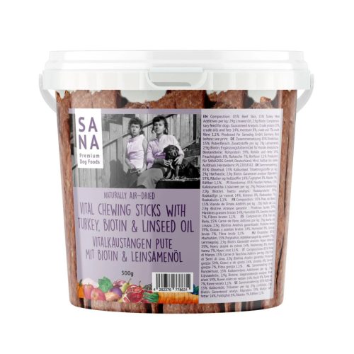 Sana fogtisztító stick pulykával, biotinnal és lenmagolajjal 500 g