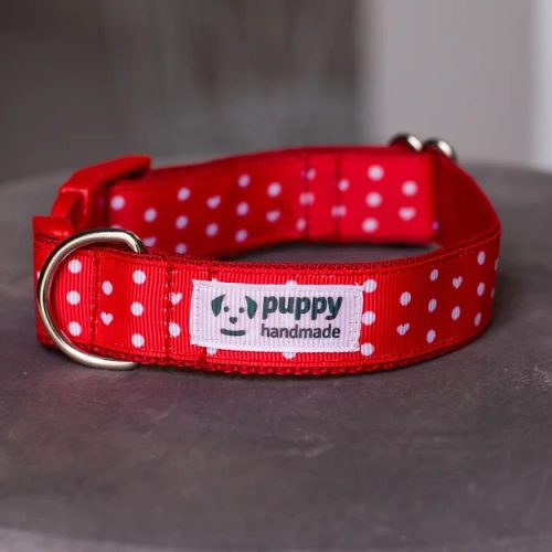 Puppy Handmade Polka Dots red 