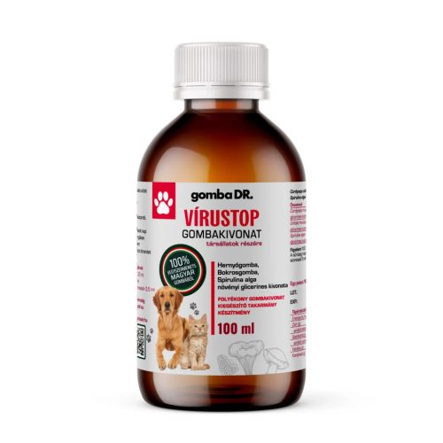 gomba DR. VÍRUSTOP folyékony gombakivonat társállatok részére