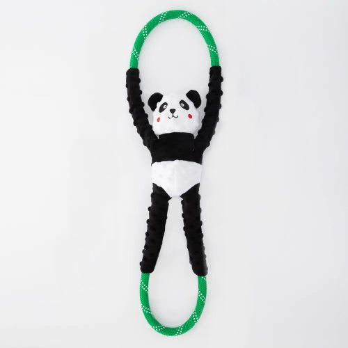 Rope Tugz Panda - kötél játék csipogóval 71 cm (XL)