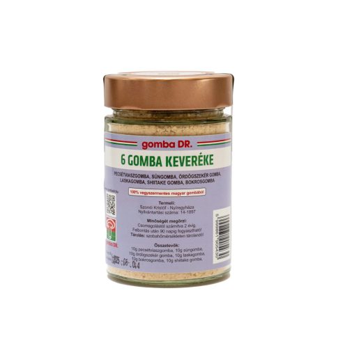 Gomba DR. 6 féle gomba keveréke  60 g 