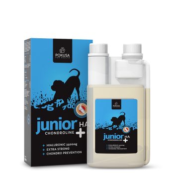   POKUSA JUNIOR +HA Porc- és ízületvédő komplex hialuronsavval,  kölyökkutyáknak 350 ml
