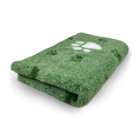 Vetbed  100 cm x 150 cm zöld  fehér tappancsokkal