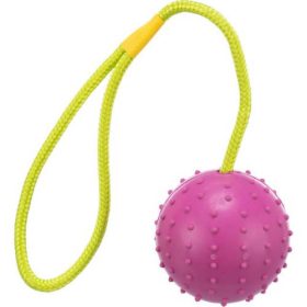   Natúr, erős  gumi labda kötéllel (7 cm labda, 30cm teljes hossz)