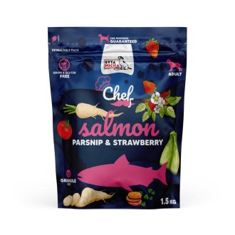   Syta Micha  lazac paszternák és eper prémium száraztáp 1,5 kg