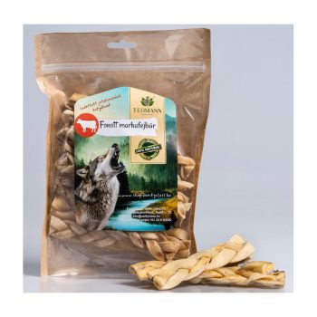 Teomann szárított fonott marhafejbőr - 15cm / 5 db 