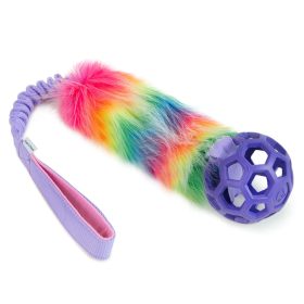   Műszőrmés játék szivárványos  hol-ee roller labdával (S) - Zayma Craft 